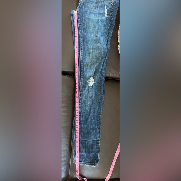 American Eagle distressed, skinny 77, stretch, low rise, jeans size 0 Reg - Picture 7 of 10